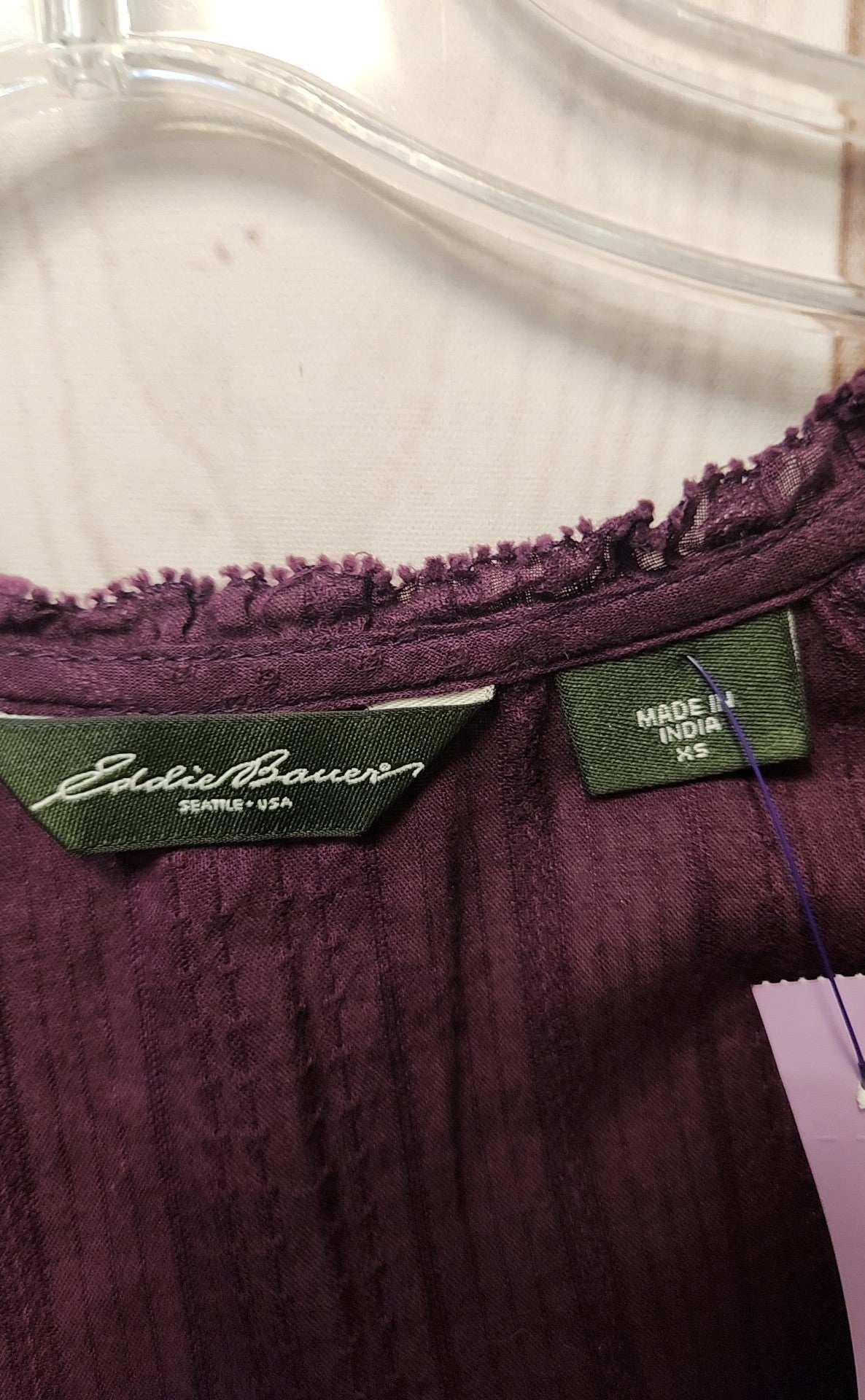 Eddie Bauer Women's Size XS Purple Short Sleeve Top