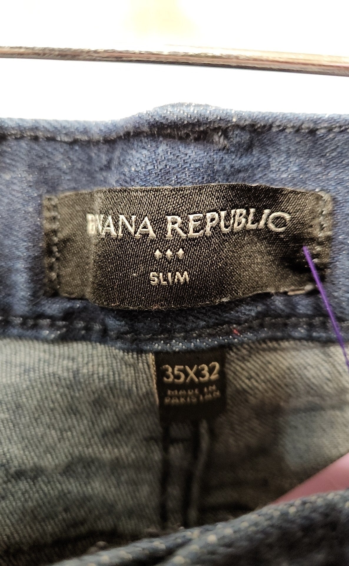 Banana Republic Men's Size 35x32 Blue Jeans Slim