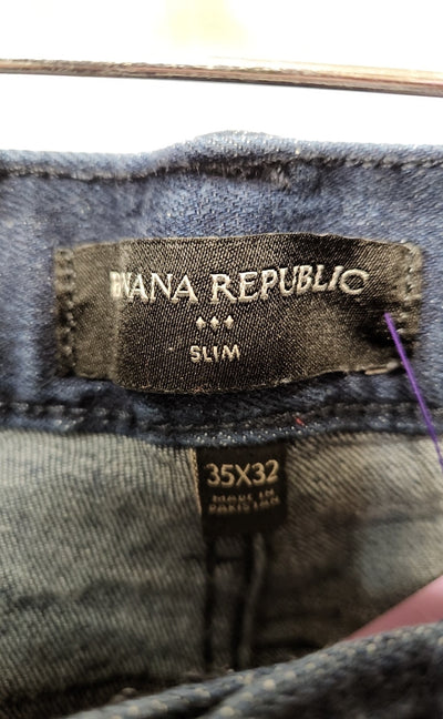 Banana Republic Men's Size 35x32 Blue Jeans Slim