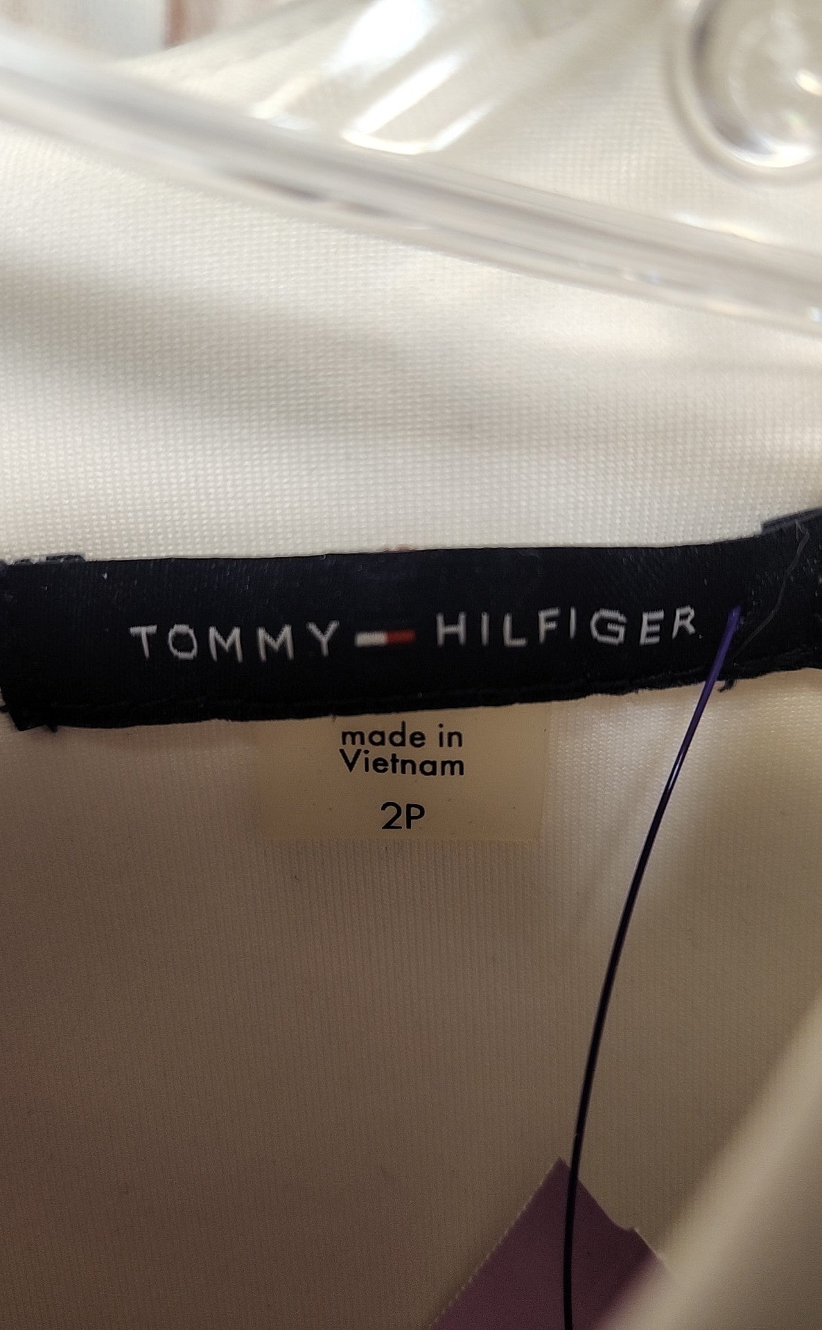 Tommy Hilfiger Women's Size 2 Petite White & Blue Dress