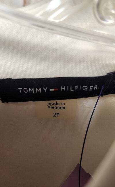 Tommy Hilfiger Women's Size 2 Petite White & Blue Dress