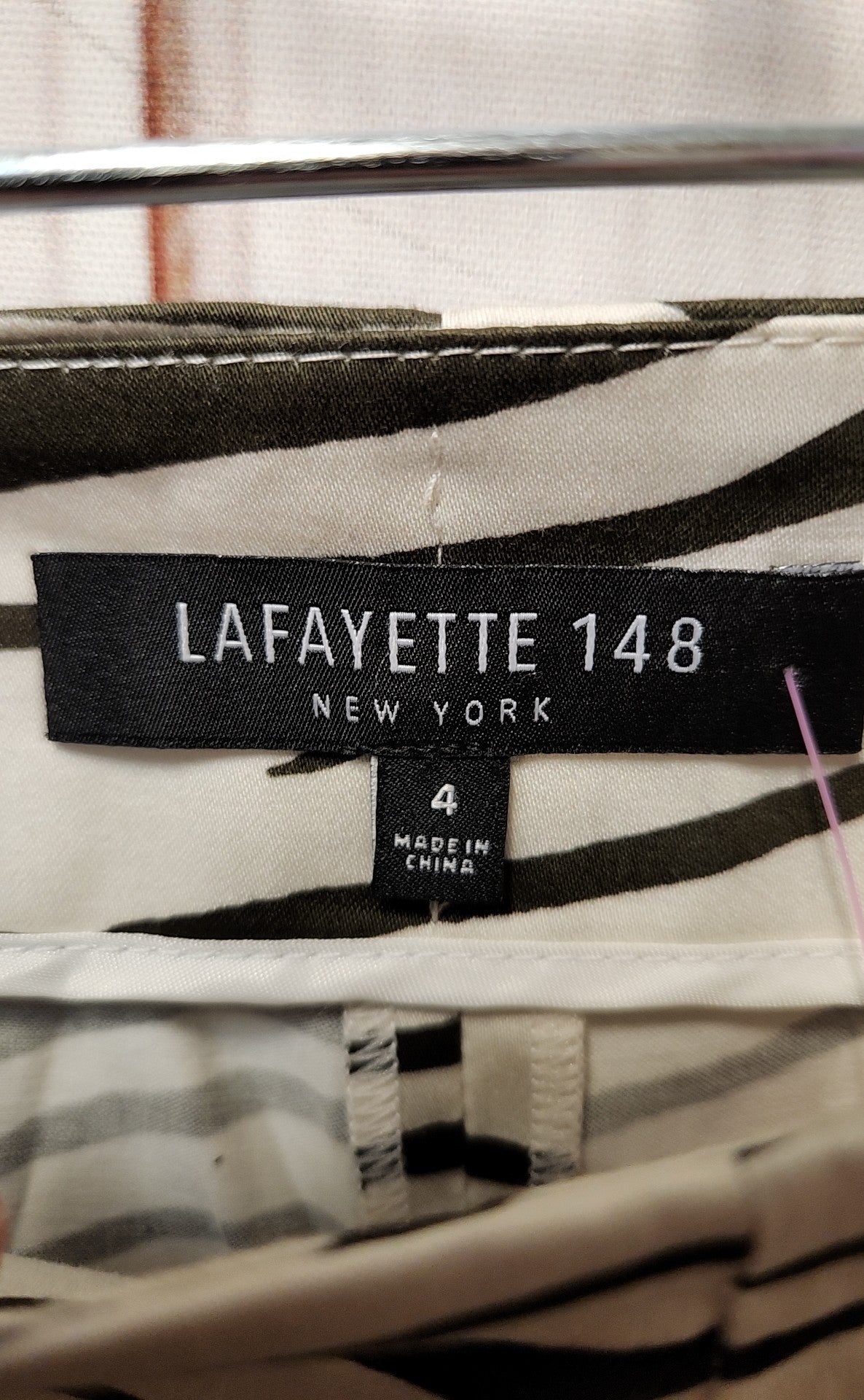 Lafayette 148 Women's Size 4 Brown Animal Print Pants