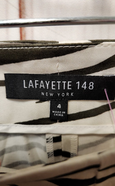 Lafayette 148 Women's Size 4 Brown Animal Print Pants