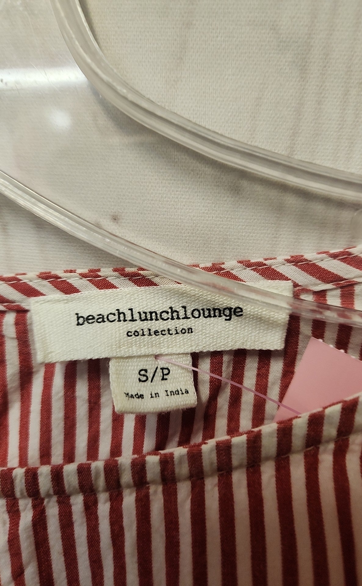 Beach Lunch Lounge Women's Size S Red 3/4 Sleeve Top