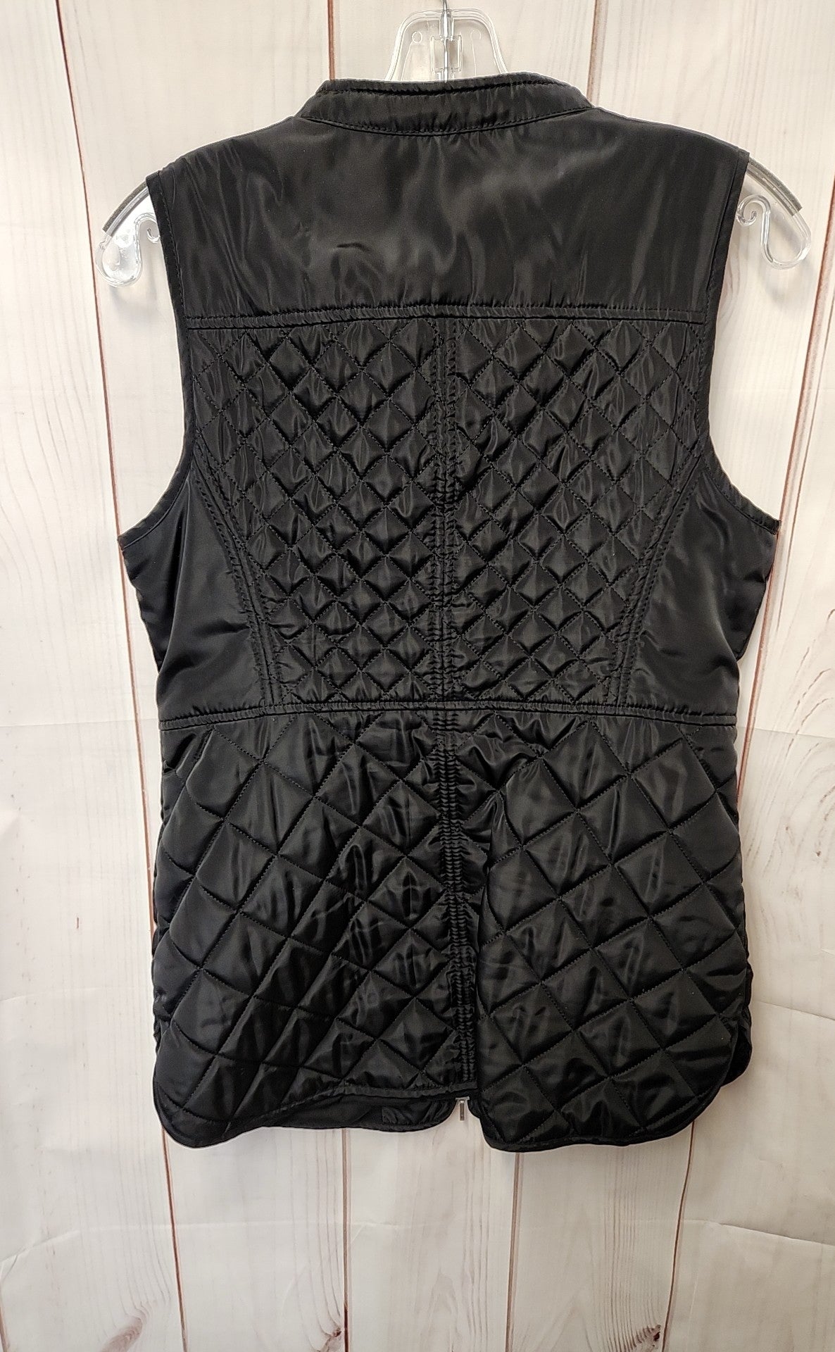 Chico's Women's Size 0 = US S Black Vest with Removable Faux Fur Collar