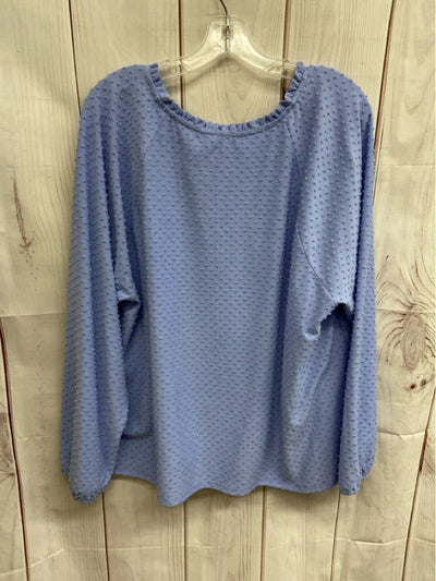 NWT J Crew Women's Size 2X Blue Long Sleeve Top