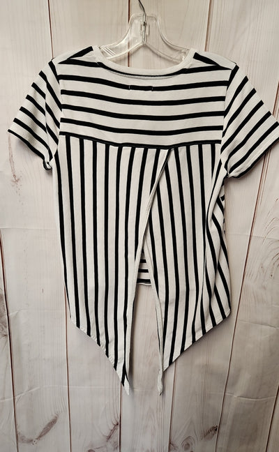 Madewell Women's Size S White & Black Short Sleeve Top