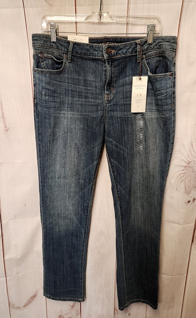 NWt Simply Vera Women's Size 32 (13-14) Blue Jeans Capri Mid Rise