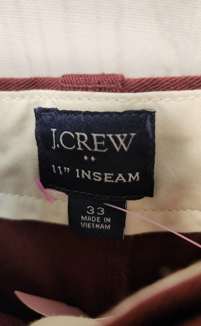 J Crew Men's Size 33 Maroon Shorts