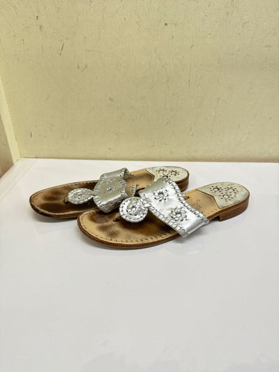 Jack Rogers Women's Size 8-1/2 Silver Sandals