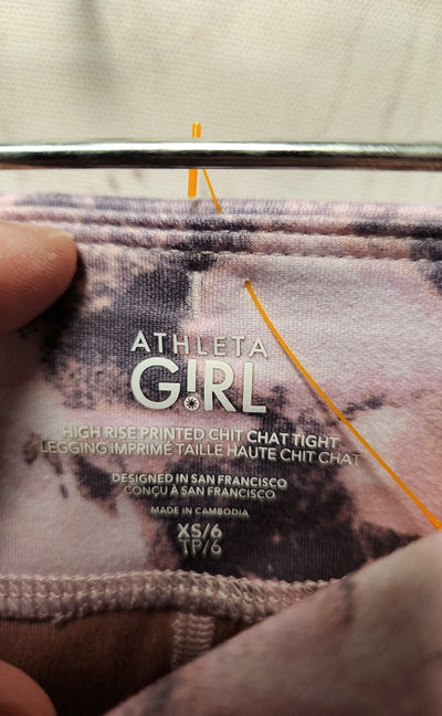Athleta Girl's Size 6 Pink Leggings