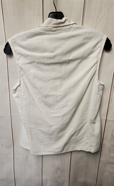 Coldwater Creek Women's Size S White Sleeveless Top