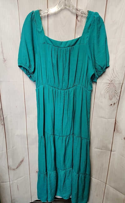 NWT NY Collection Women's Size XL Petite Turquoise Dress