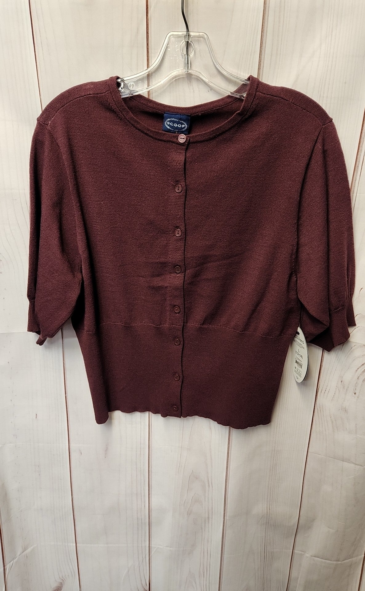 NWT Scoop Women's Size L Maroon Cardigan
