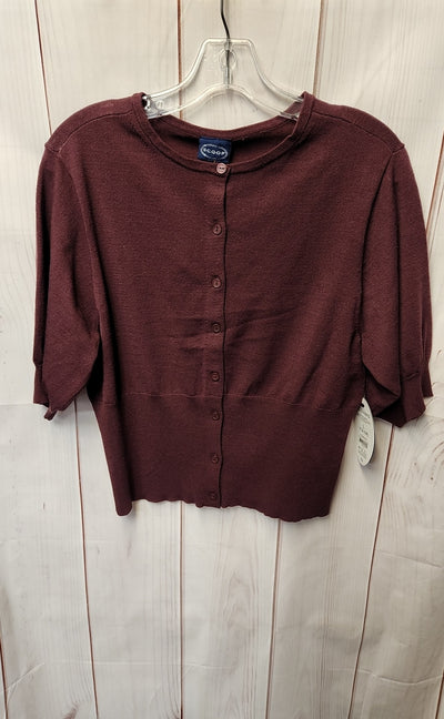NWT Scoop Women's Size L Maroon Cardigan