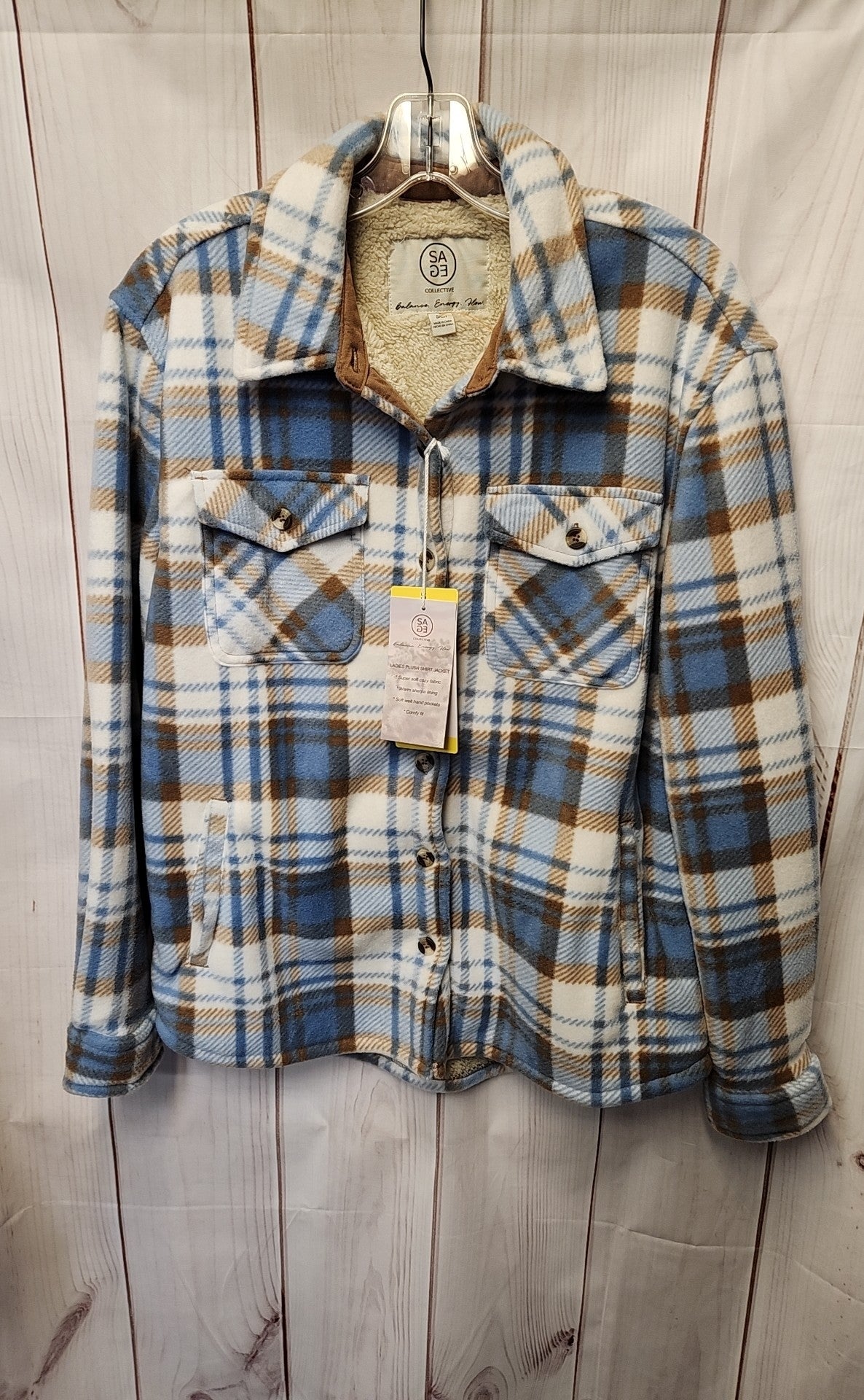 NWT Sage Women's Size S Blue Jacket