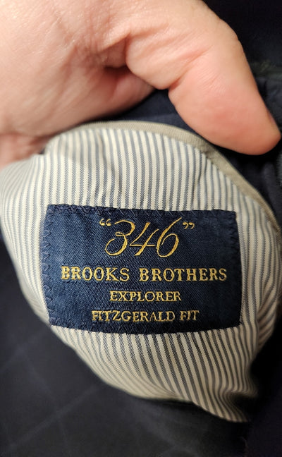 Brooks 346 Men's Size 40 = M Navy Sport Coat