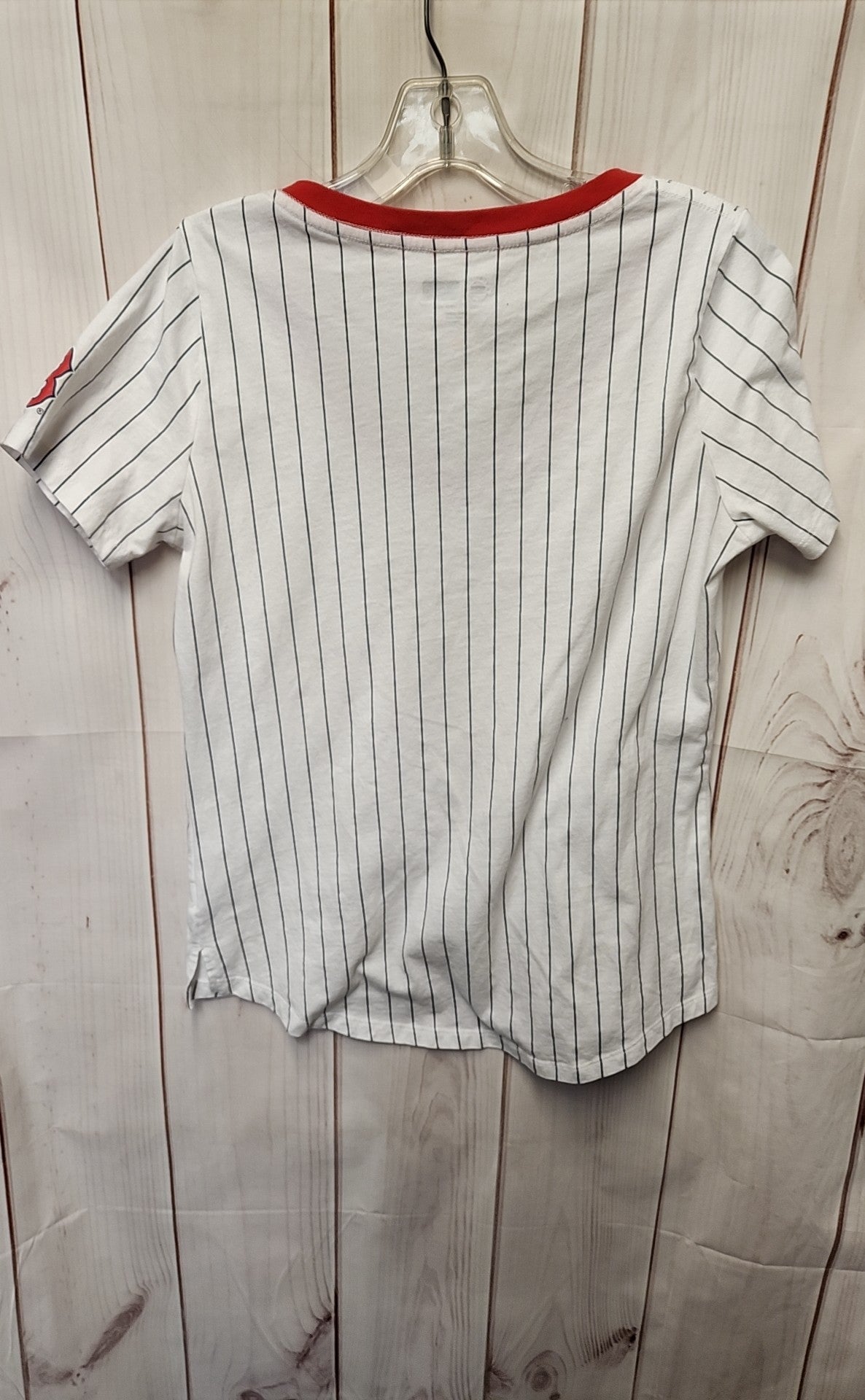 Red Sox Women's Size L White Short Sleeve Top