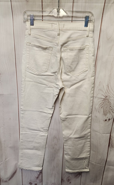 Abercrombie & Fitch Women's Size 27 (3-4) White Jeans THe Ankle Straight