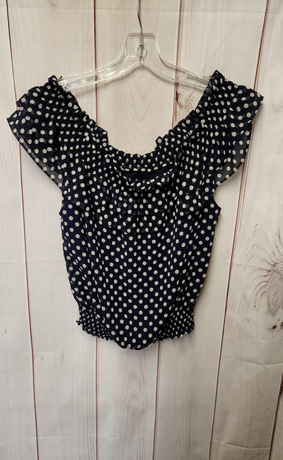 Lauren by Ralph Lauren Women's Size XL Navy Short Sleeve Top
