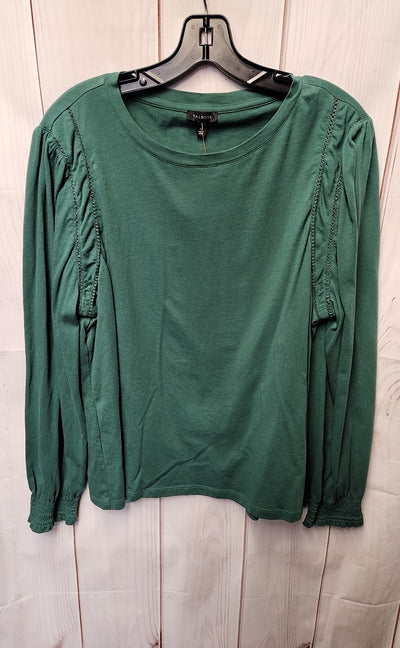 Talbots Women's Size XL Green Long Sleeve Top