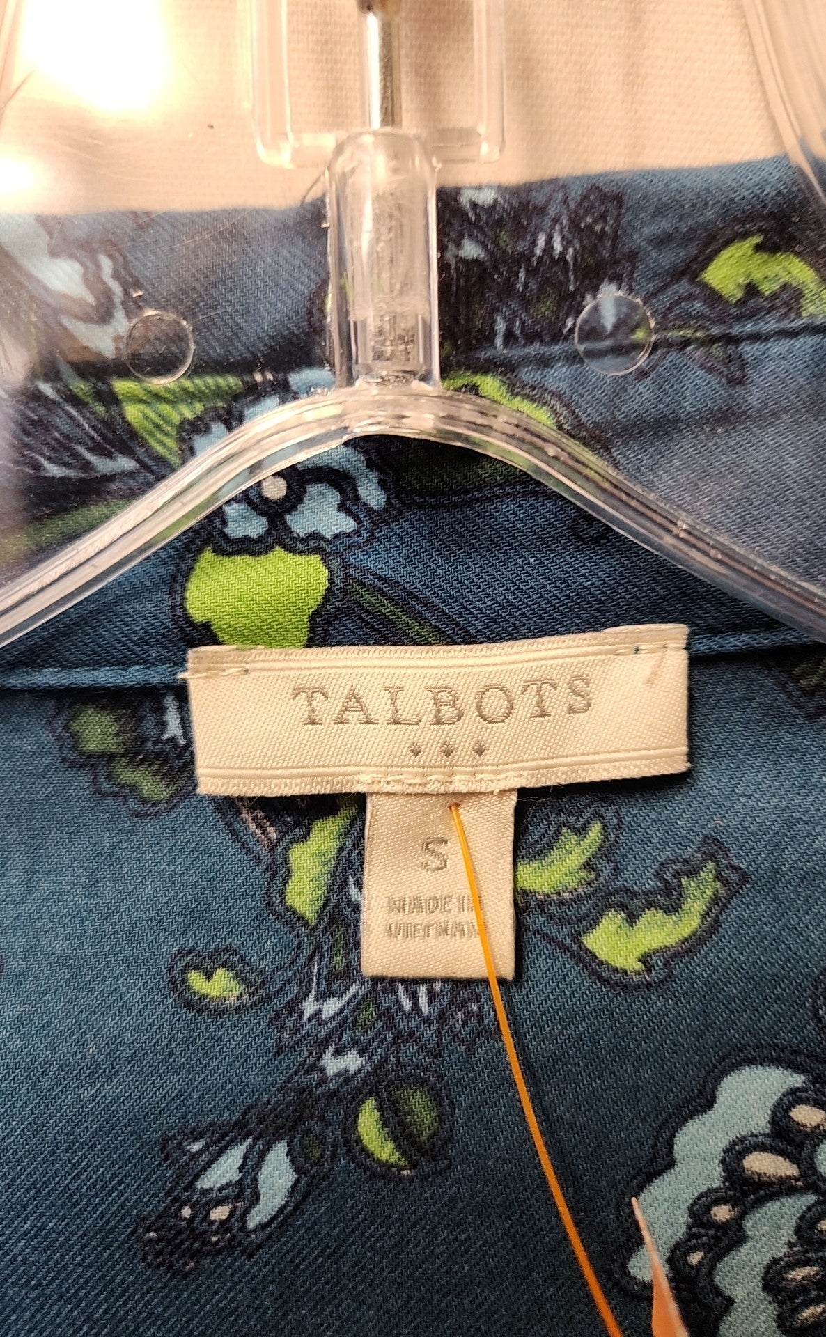 Talbots Women's Size S Teal Long Sleeve Top