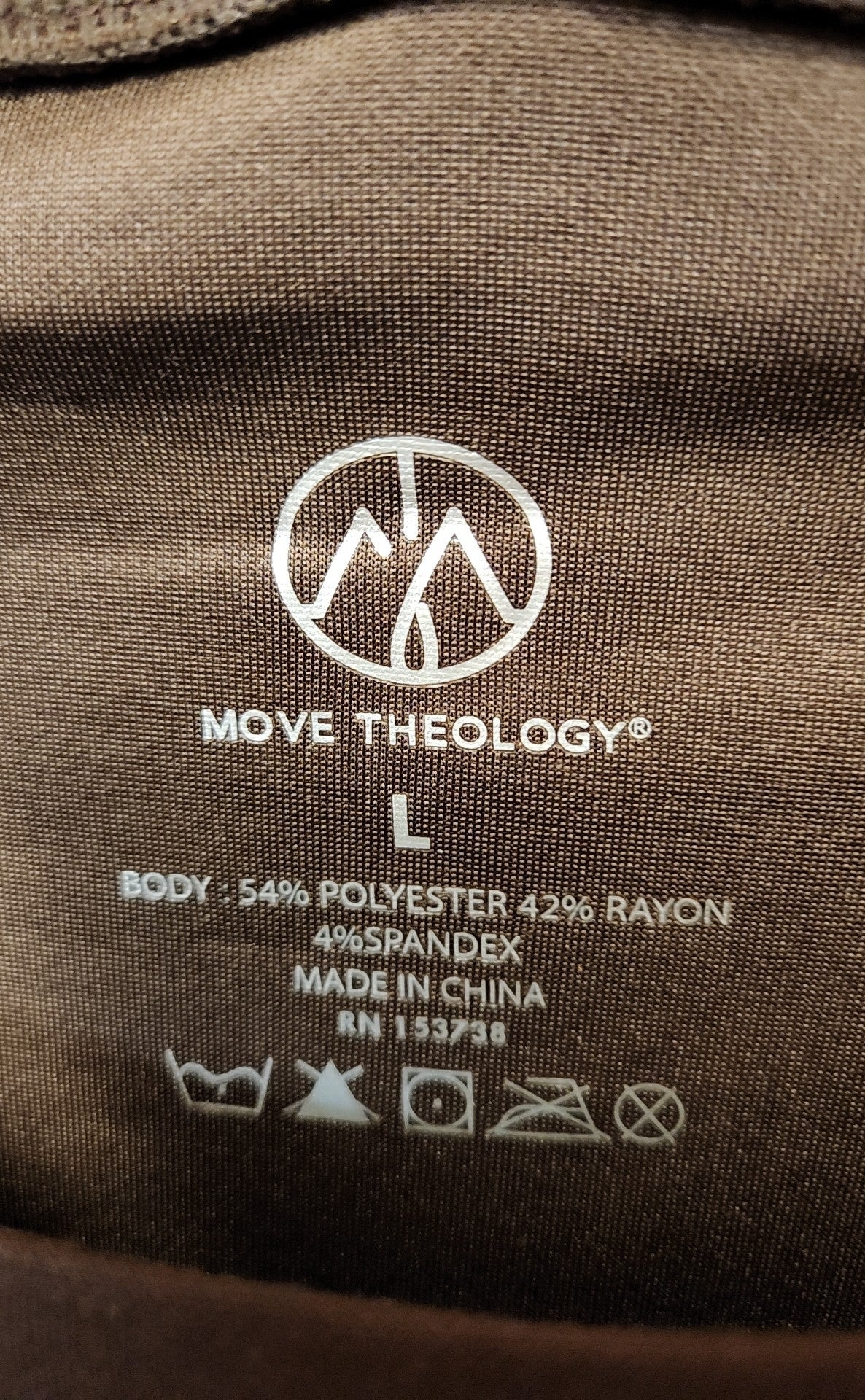 Move Theology Women's Size L Brown Jumpsuit Set