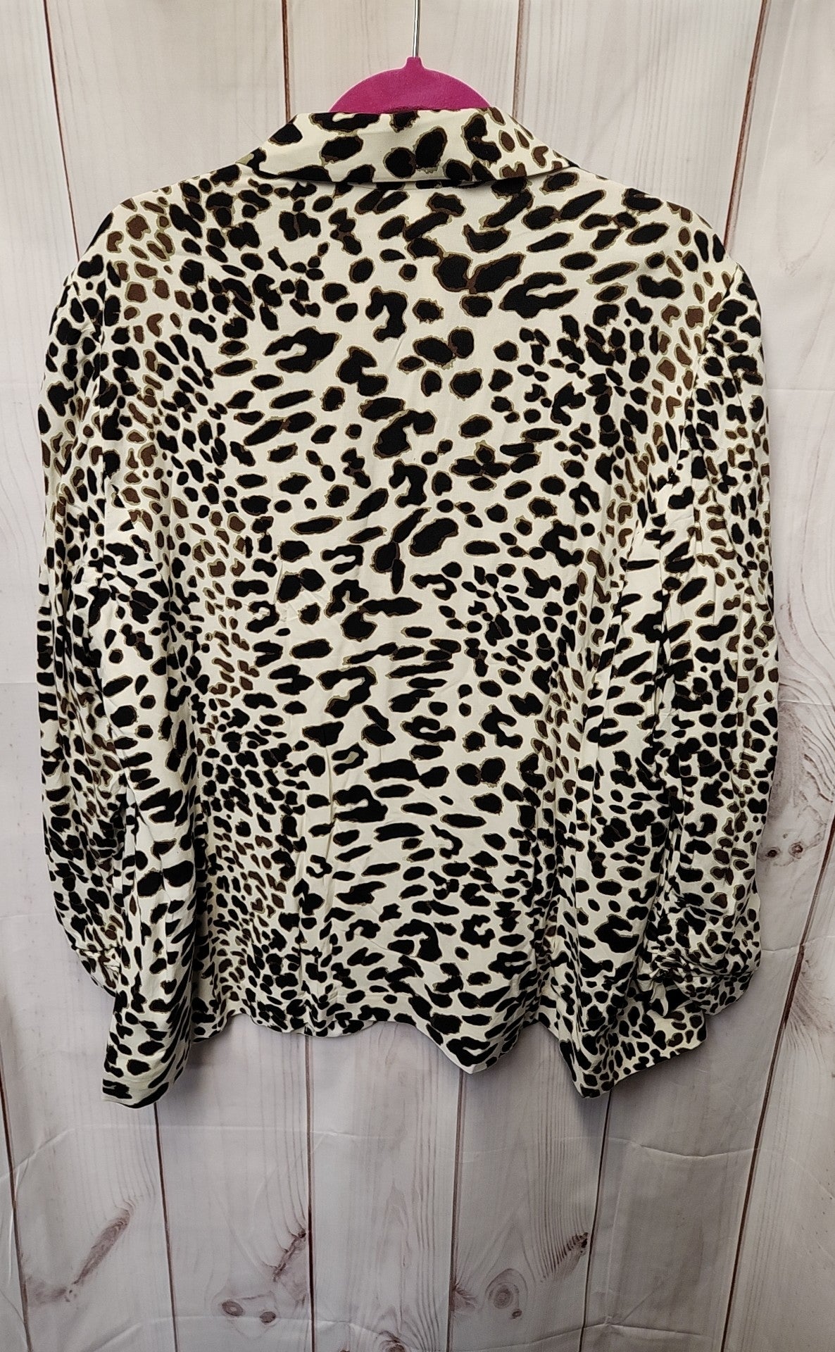 Chico's Women's Size XL White & Black Animal Print Jacket