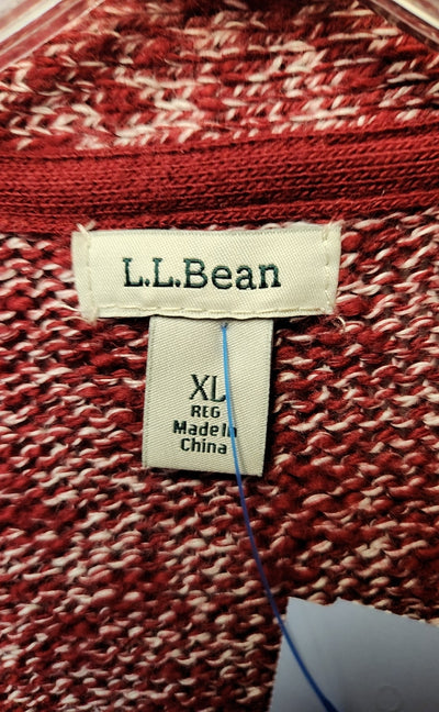LL Bean Women's Size XL Red Cardigan