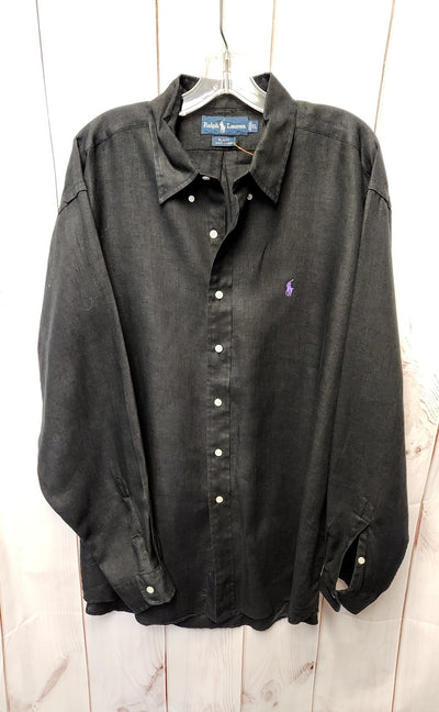 Ralph Lauren Men's Size XL Black Linen Shirt