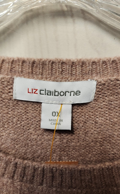 NWT Liz Claiborne Women's Size XL Pink Floral Sweater