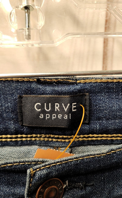 Curve Appeal Women's Size 32 (13-14) Blue Jeans High Rise Wide Leg
