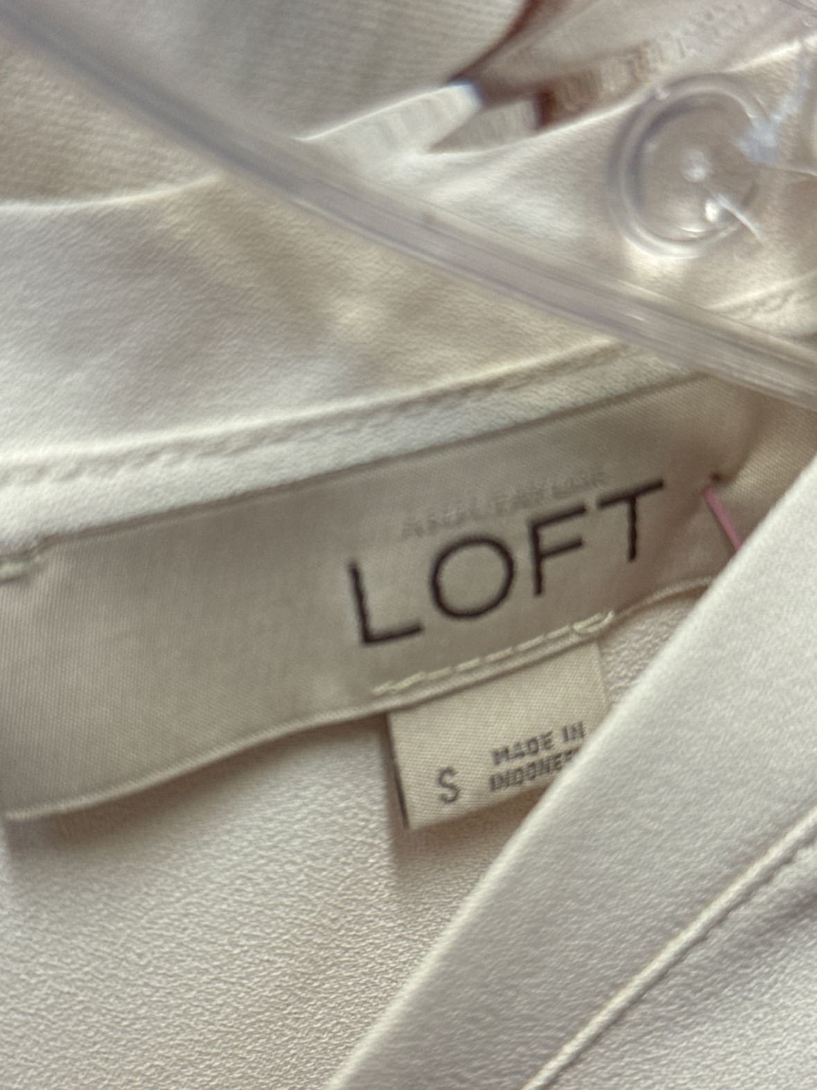 Loft Women's Size S White Short Sleeve Top