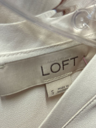 Loft Women's Size S White Short Sleeve Top