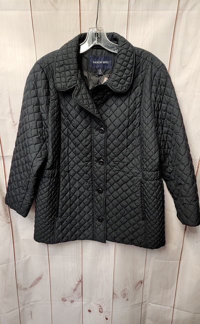 Lands End Women's Size L Petite Black Jacket