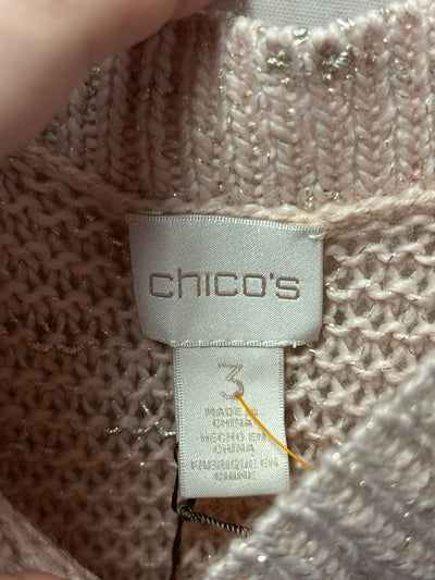 Chico's Women's Size 3 = XL Pink Sweater