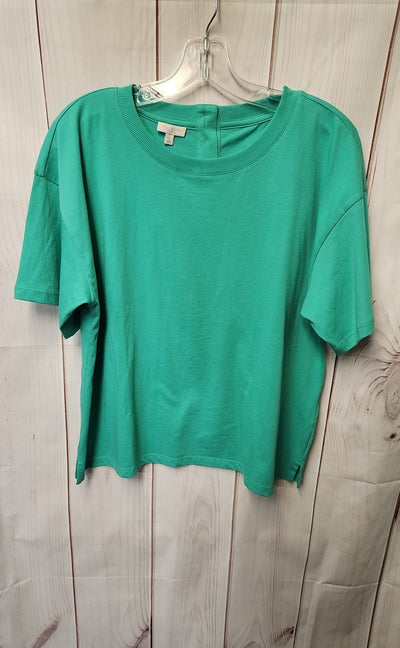 Talbots Women's Size L Petite Teal Short Sleeve Top