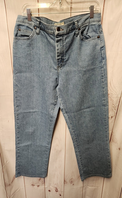 Lee Women's Size 31 (11-12) Blue Jeans Relaxed Straight Leg