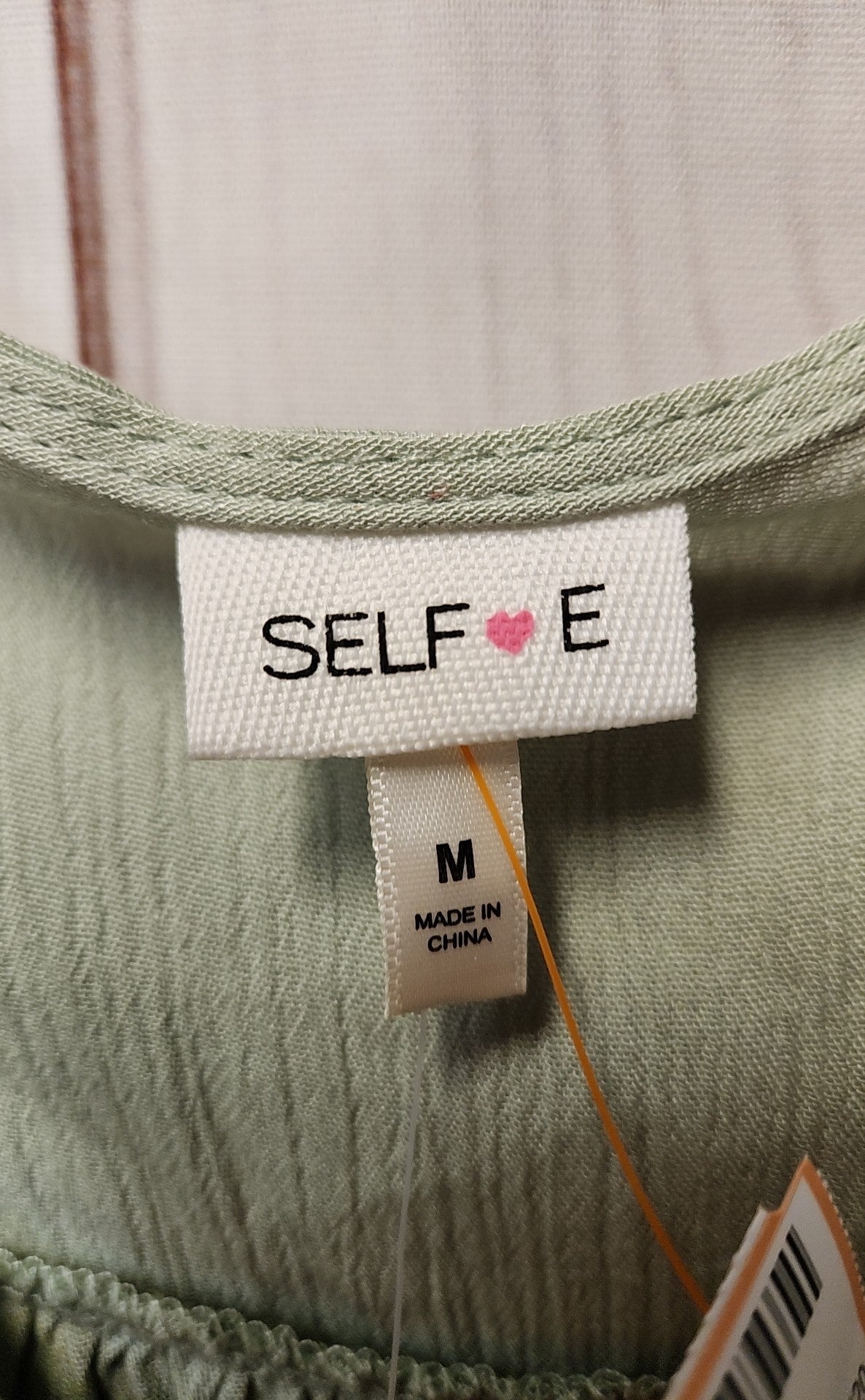 NWT Self E Women's Size M Green Long Sleeve Top