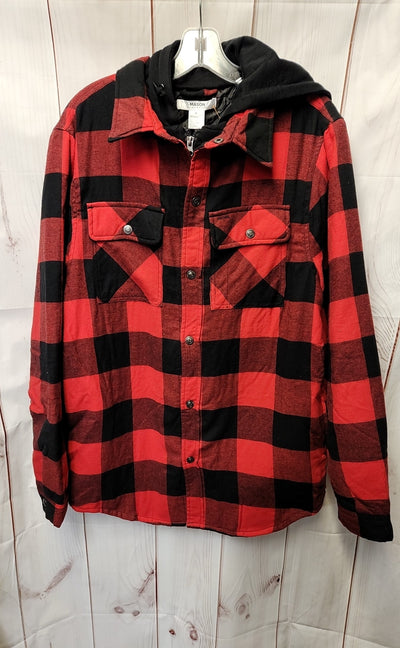 Mason Signature Men's Size M Red Plaid Jacket
