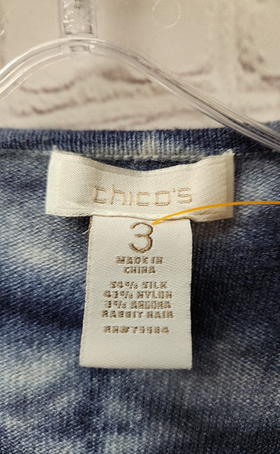 Chico's Women's Size 3 = US XL Blue Cardigan