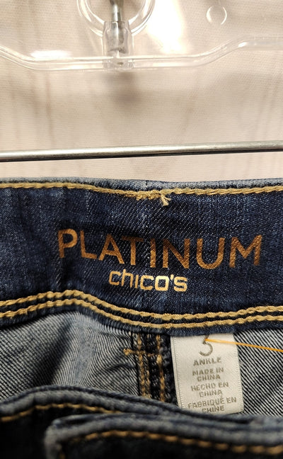 NWT Chico's Women's Size 3 = US 16 Blue Jeans Ankle