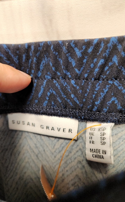 Susan Graver Women's Size XS Petite Navy Skirt