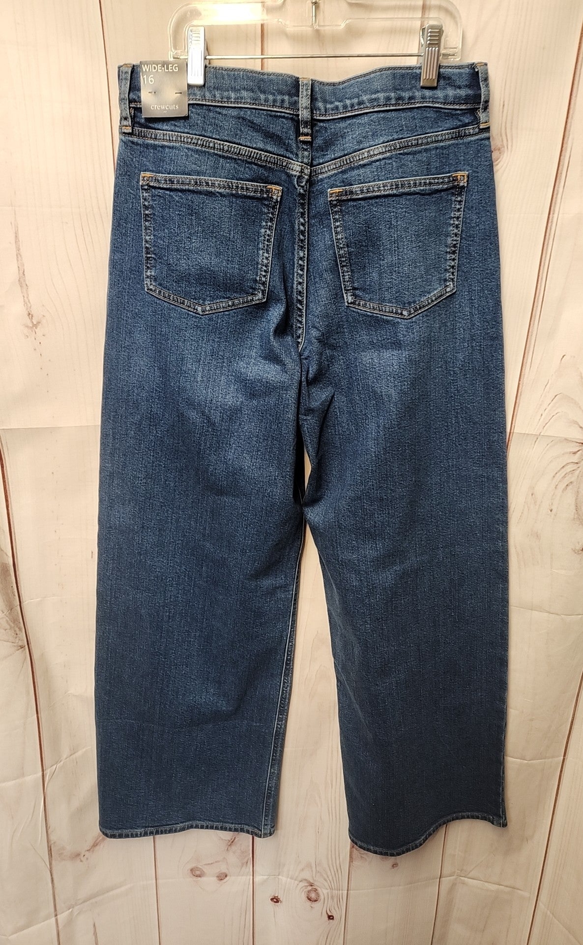 NWT Crewcuts Girl's Size 16 Blue Jeans Wide Leg
