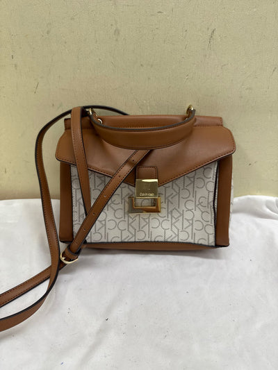 Calvin Klein Tan & White Purse Bag