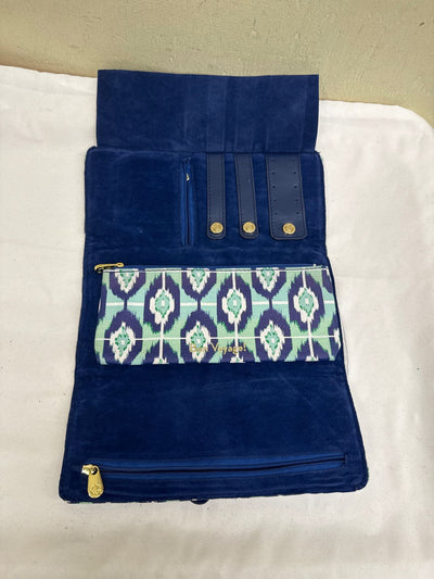 Bon Voyage Blue Travel Jewelry Organizer