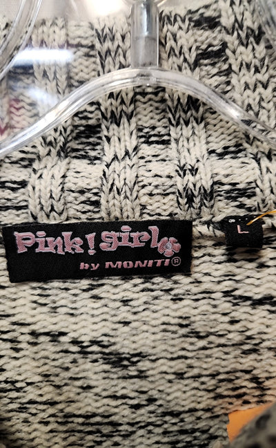 Pink Girl by Moniti Women's Size L Gray Sweater