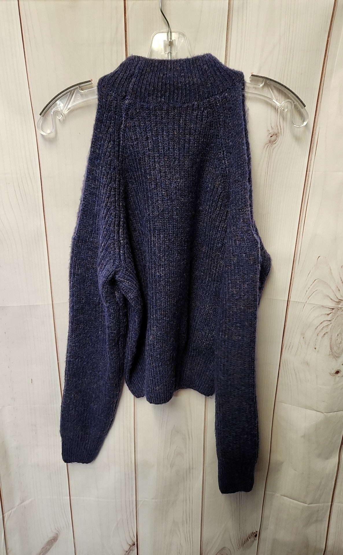 Astr the Label Women's Size XS Navy Cold Shoulder Sweater