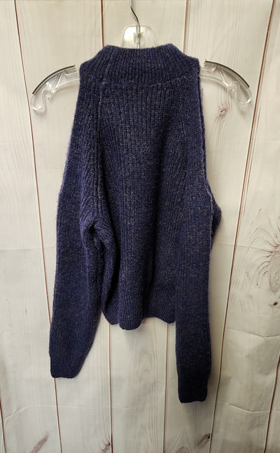 Astr the Label Women's Size XS Navy Cold Shoulder Sweater