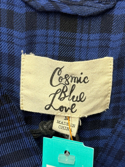 NWT Cosmic Blue Love Women's Size M Blue Long Sleeve Top